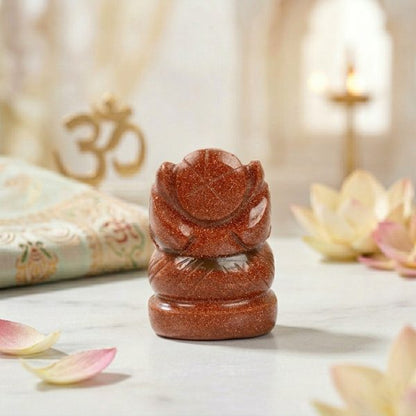Sunstone Crystal Ganesh Idol – Handcrafted Decorative Statue for Home Temple Decor