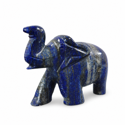 Lapis Elephant Idol - Natural Crystal Decorative Figurine for Home & Office