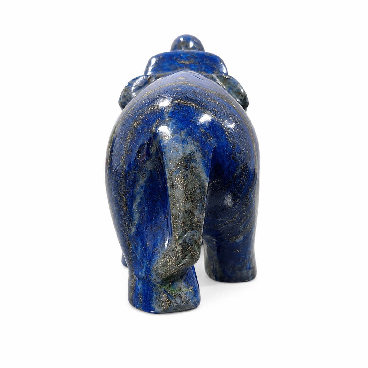Lapis Elephant Idol - Natural Crystal Decorative Figurine for Home & Office